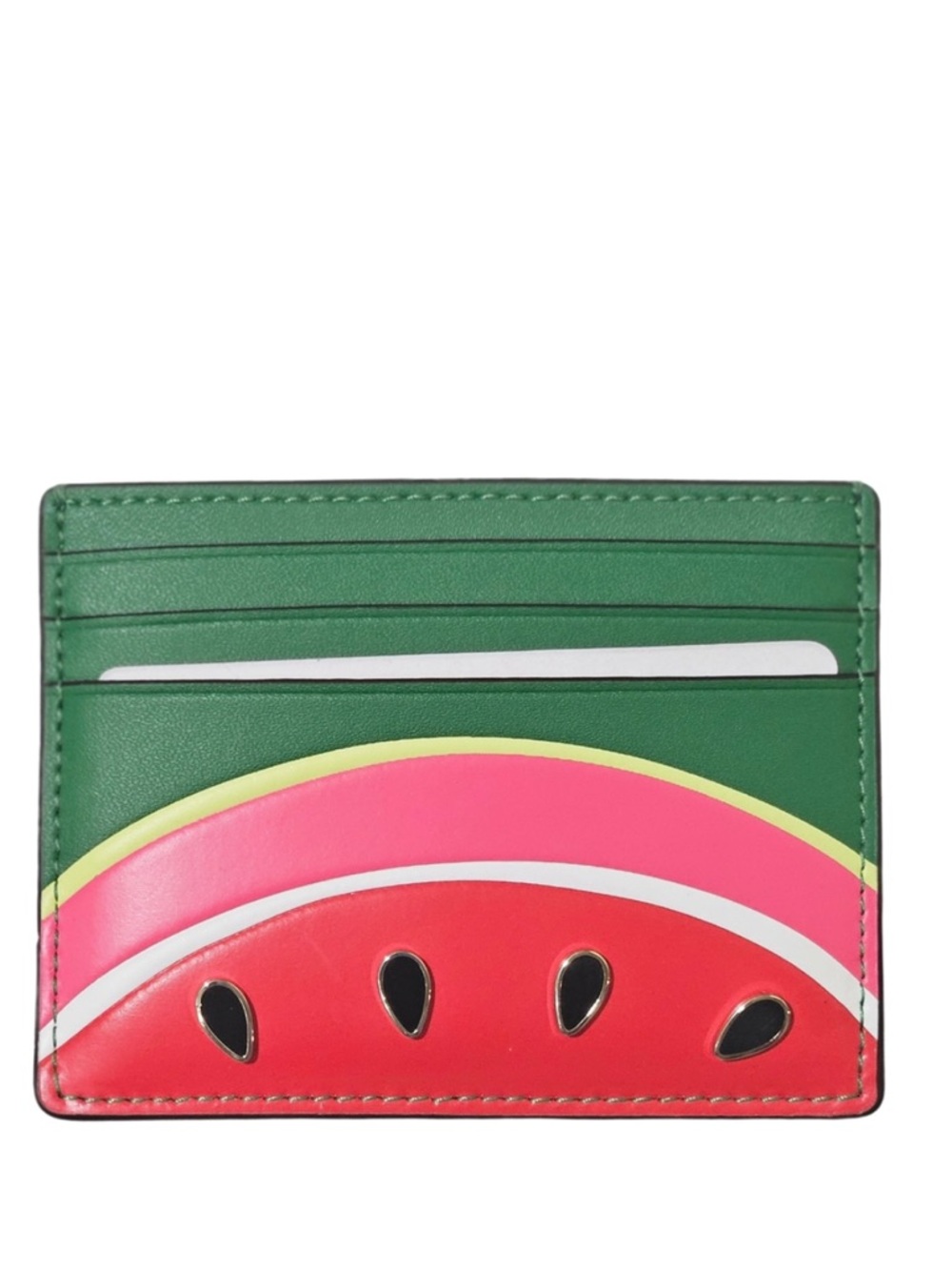 kate spade Green Red Watermelon Slim Card Case